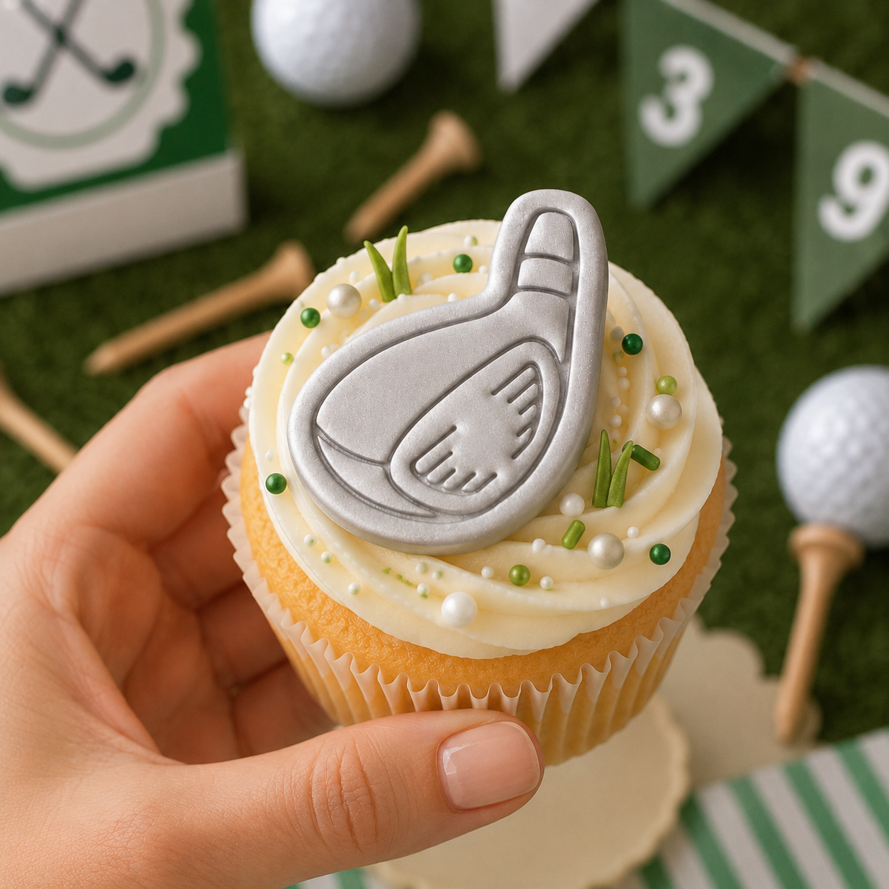 Golf Driver Mini Cookie Cutter & Stamp Set