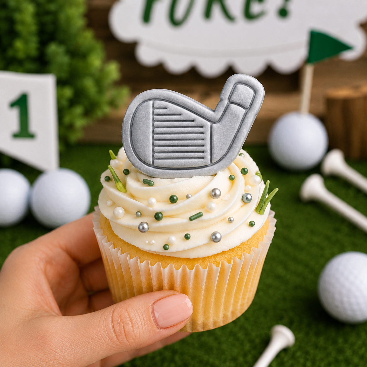 Golf Iron Mini Cookie Cutter & Stamp Set