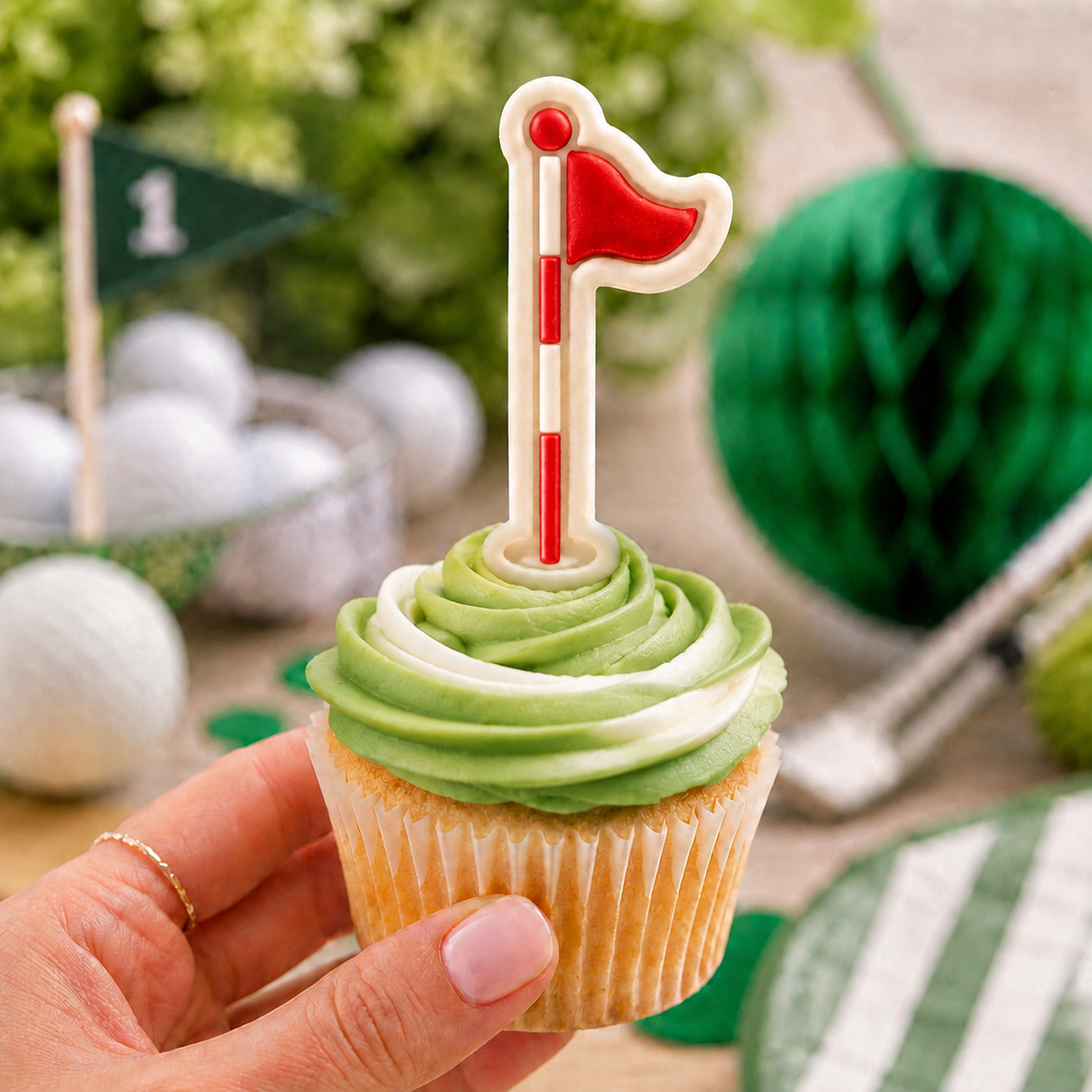 Golf Flagstick Mini Cookie Cutter & Stamp Set