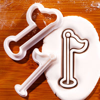 Golf Flagstick Mini Cookie Cutter & Stamp Set