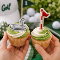 Set of 2 Golf Putter & Flagstick Mini Cookie Cutter & Stamp Sets