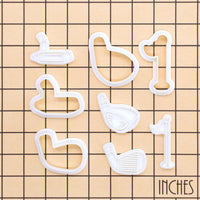 Set of 4 Golf Driver, Iron, Putter & Flagstick Mini Cookie Cutter & Stamp Set