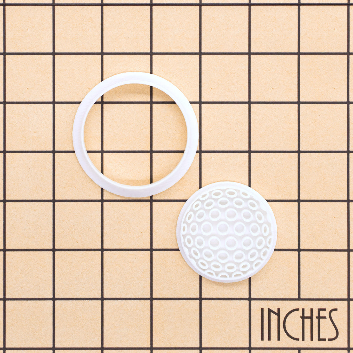 Golf Ball Mini Cookie Cutter & Stamp Set