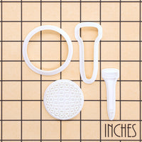 Set of 2 Golf Ball & Tee Mini Cookie Cutter & Stamp Sets