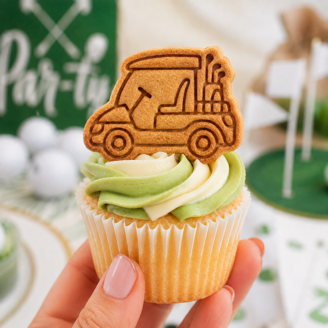 Golf Cart Mini Cookie Cutter & Stamp Set