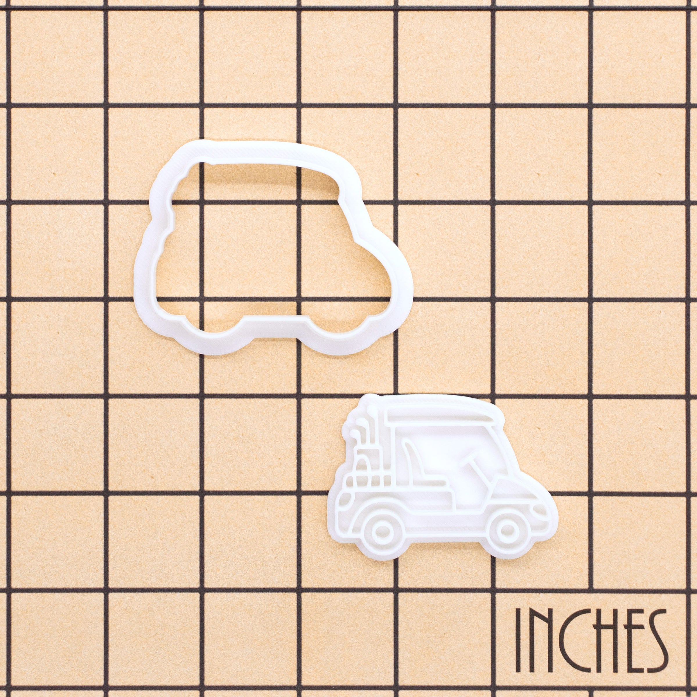 Golf Cart Mini Cookie Cutter & Stamp Set