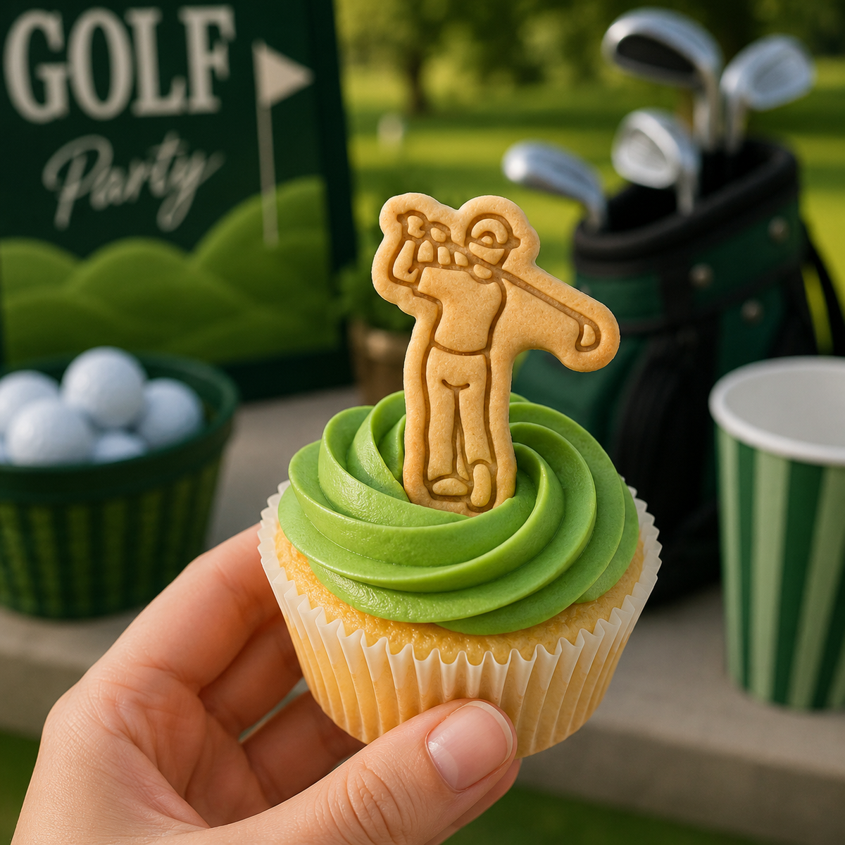 Golfer Mini Cookie Cutter & Stamp Set