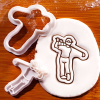 Golfer Mini Cookie Cutter & Stamp Set