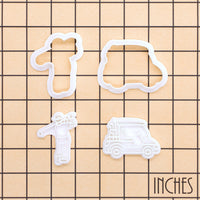 Set of 2 Golf Cart & Golfer Mini Cookie Cutter & Stamp Sets