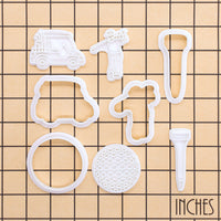 Set of 4 Golf Ball, Tee, Cart & Golfer Mini Cookie Cutter & Stamp Sets