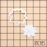 Poinsettia Flower Mini Cookie Cutter & Stamp Set