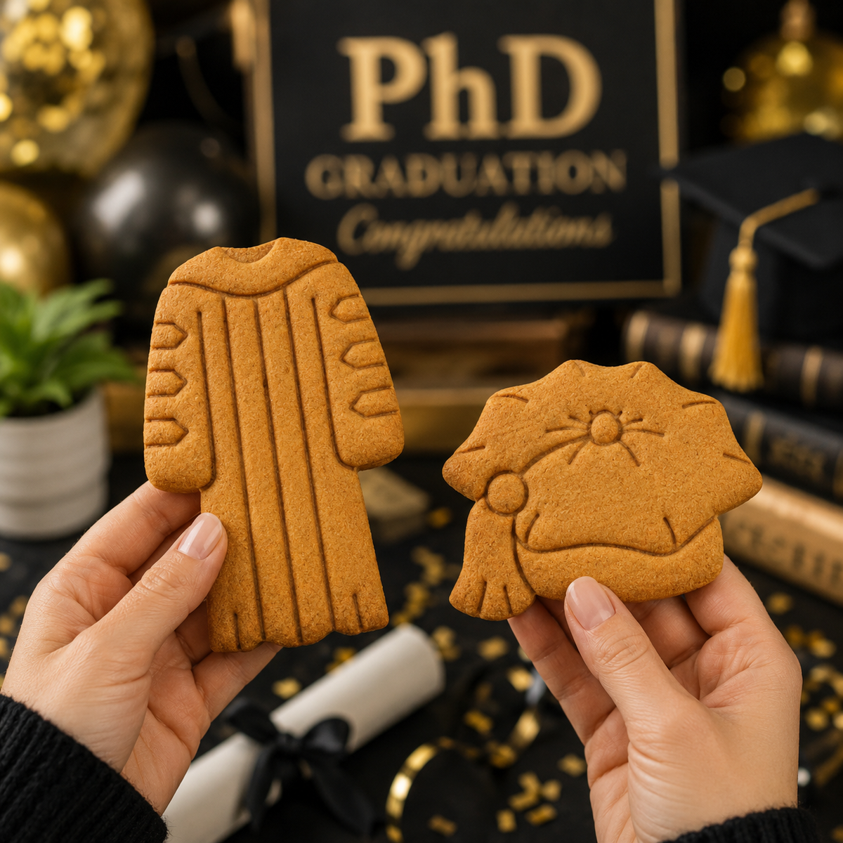 Set of 2 Doctoral Regalia & Doctoral Tam Cookie Cutters