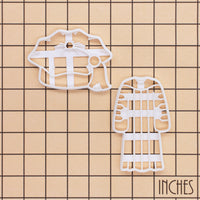 Set of 2 Doctoral Regalia & Doctoral Tam Cookie Cutters