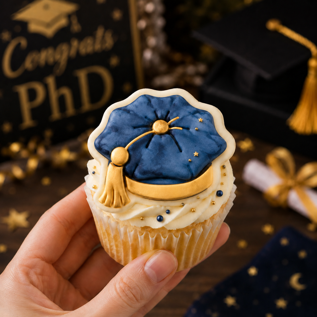 Doctoral Tam Mini Cookie Cutter & Stamp Set