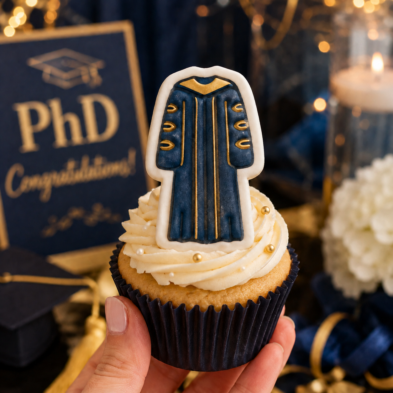 Doctoral Regalia Mini Cookie Cutter & Stamp Set