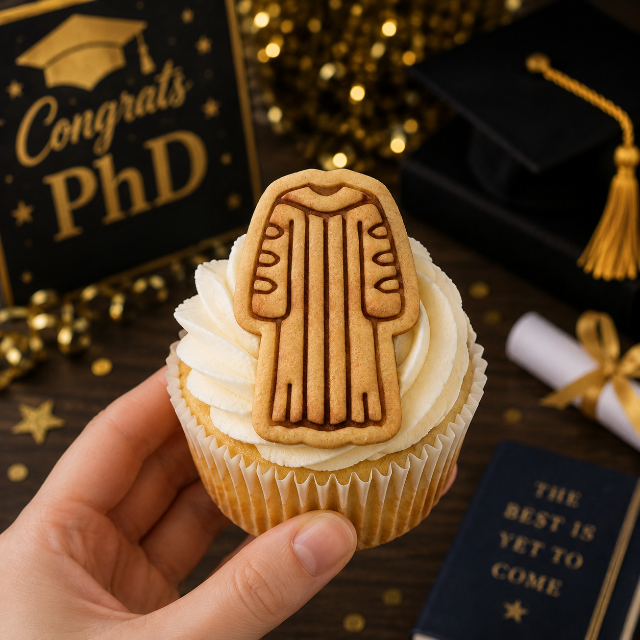 Doctoral Regalia Mini Cookie Cutter & Stamp Set