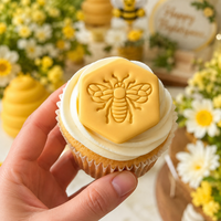 Honey Bee in Hexagon Mini Cookie Cutter & Stamp Set