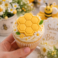 Hexagonal Honeycomb Mini Cookie Cutter & Stamp Set