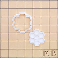 Hexagonal Honeycomb Mini Cookie Cutter & Stamp Set