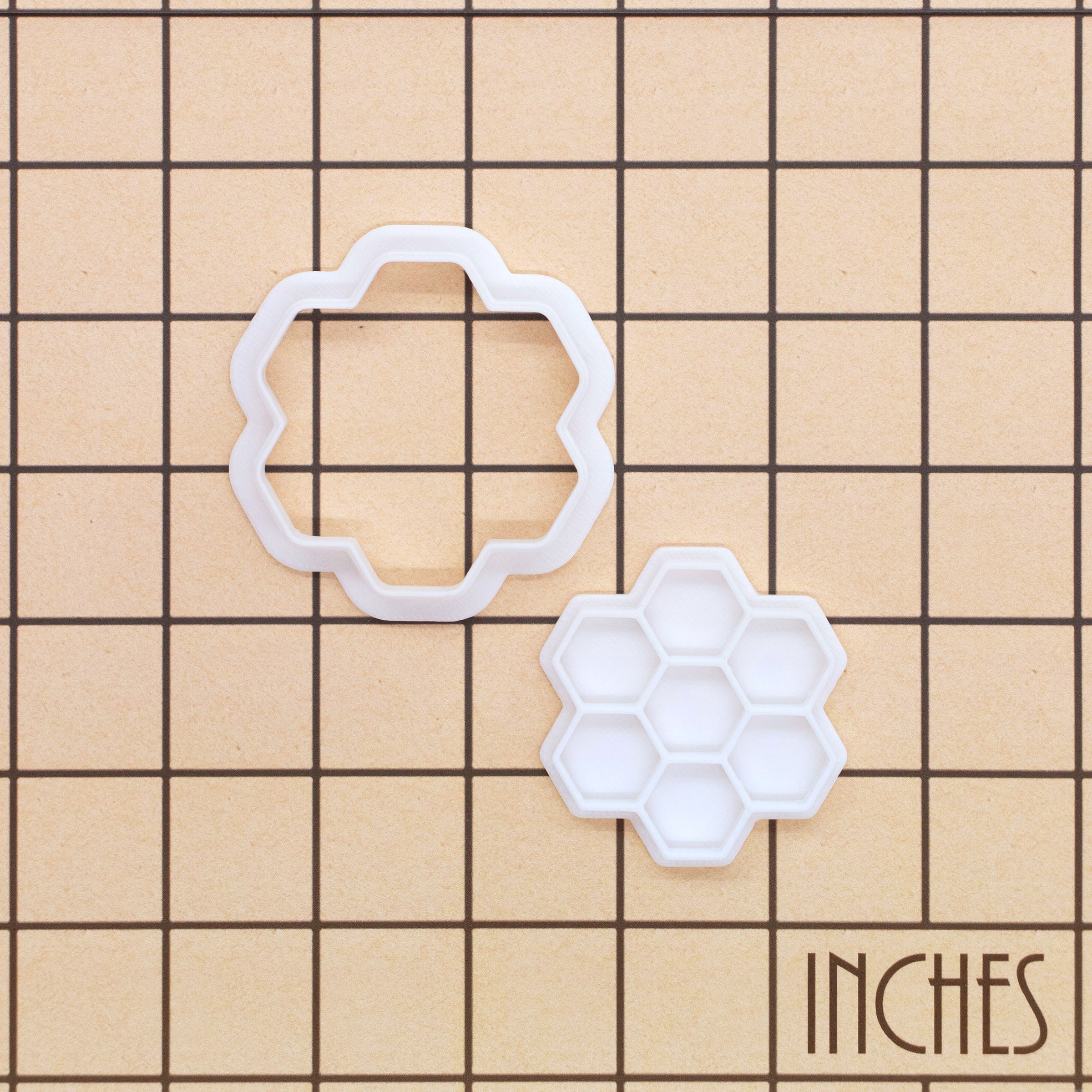 Hexagonal Honeycomb Mini Cookie Cutter & Stamp Set