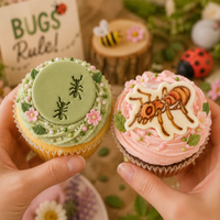 Set of 2 Realistic Ant & Ants Trail Mini Cookie Cutter & Stamp Set