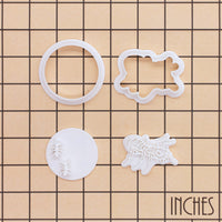 Set of 2 Realistic Ant & Ants Trail Mini Cookie Cutter & Stamp Set