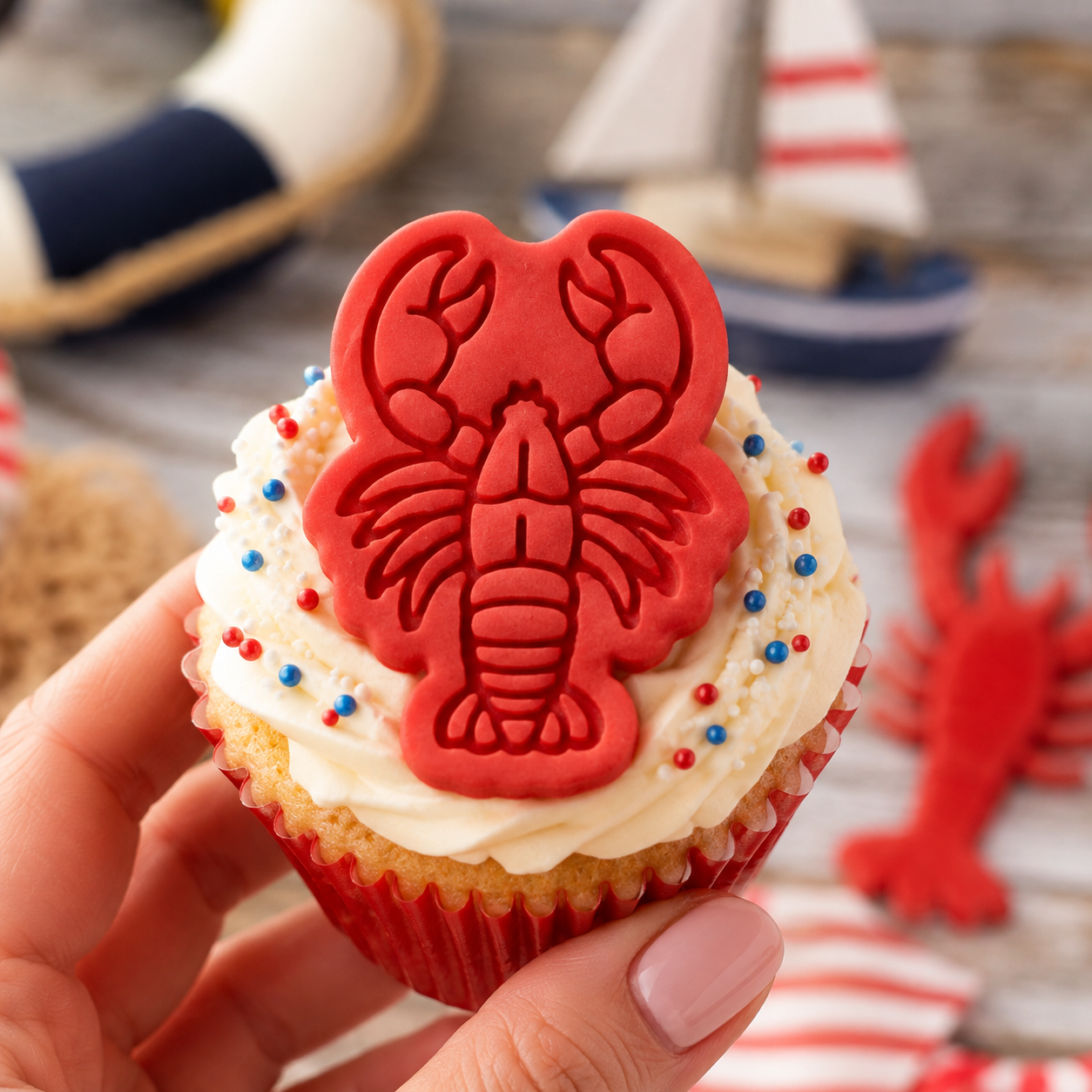 Lobster Mini Cookie Cutter & Stamp Set