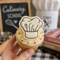 Chef Hat Mini Cookie Cutter & Stamp Set