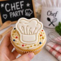 Chef Hat Mini Cookie Cutter & Stamp Set