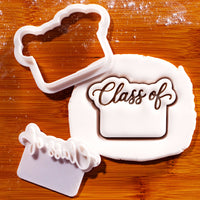 Class Of Plaque Mini Cookie Cutter & Stamp Set