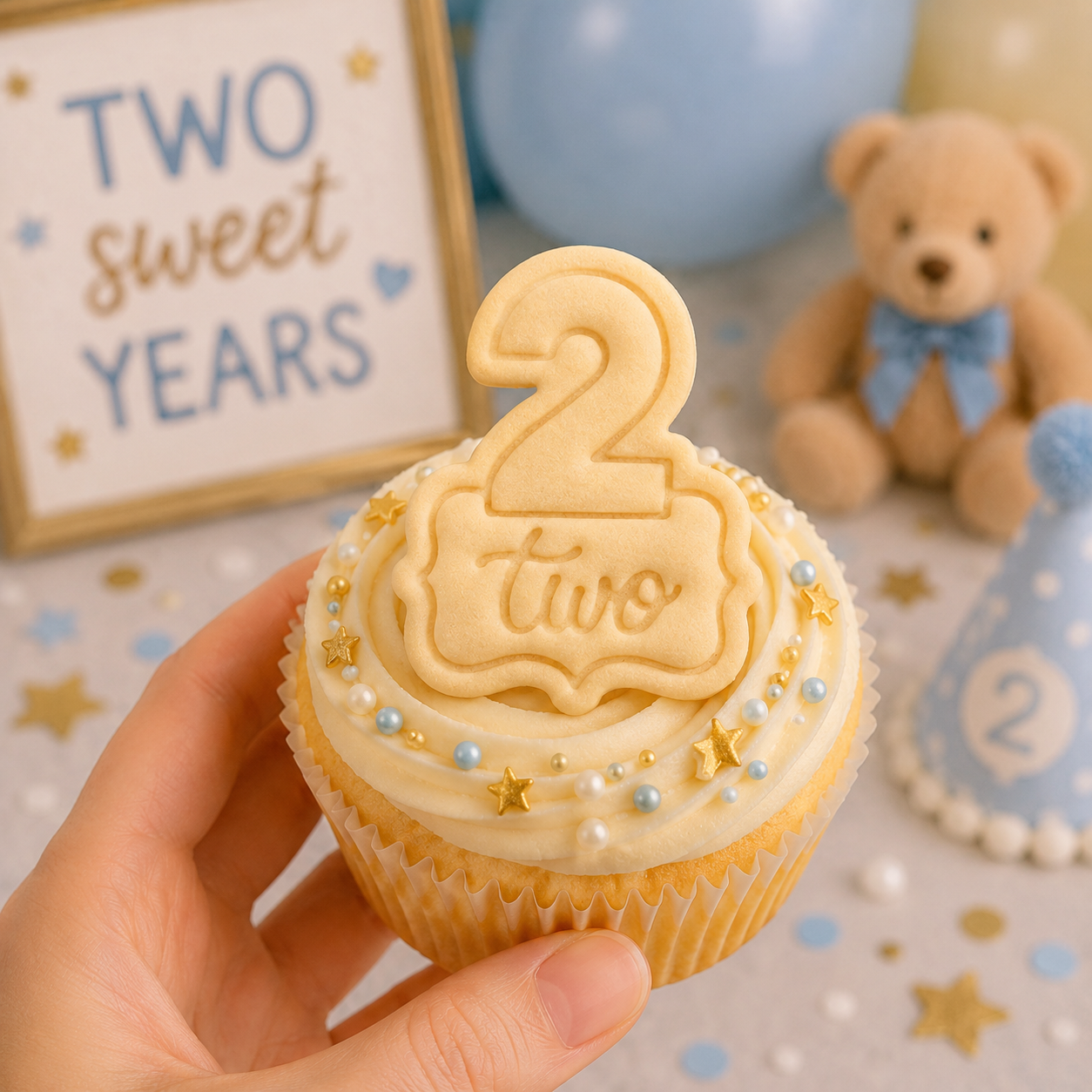 Number Two Mini Cookie Cutter & Stamp Set