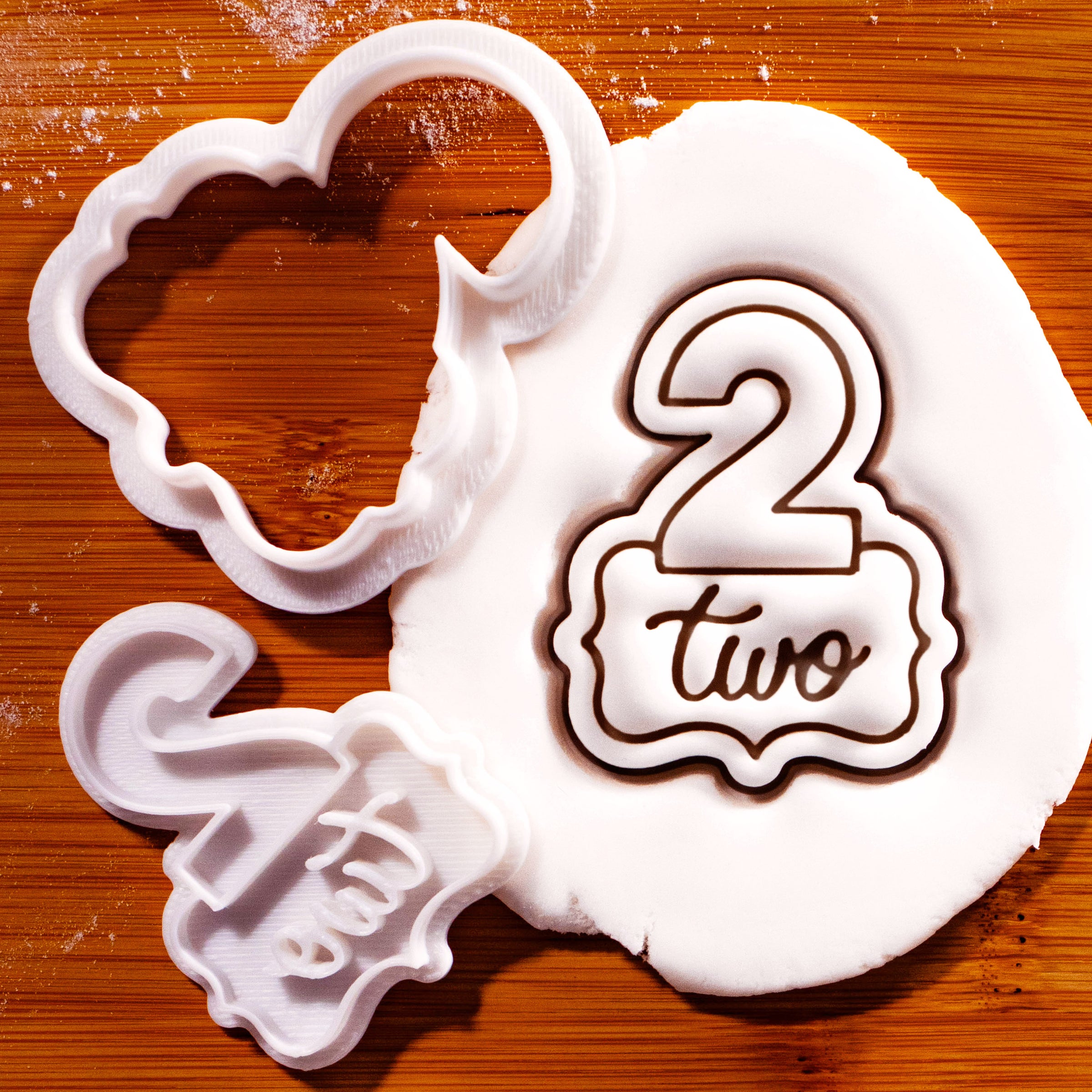 Number Two Mini Cookie Cutter & Stamp Set