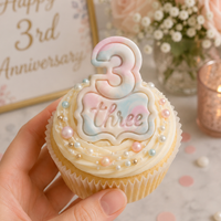 Number Three Mini Cookie Cutter & Stamp Set