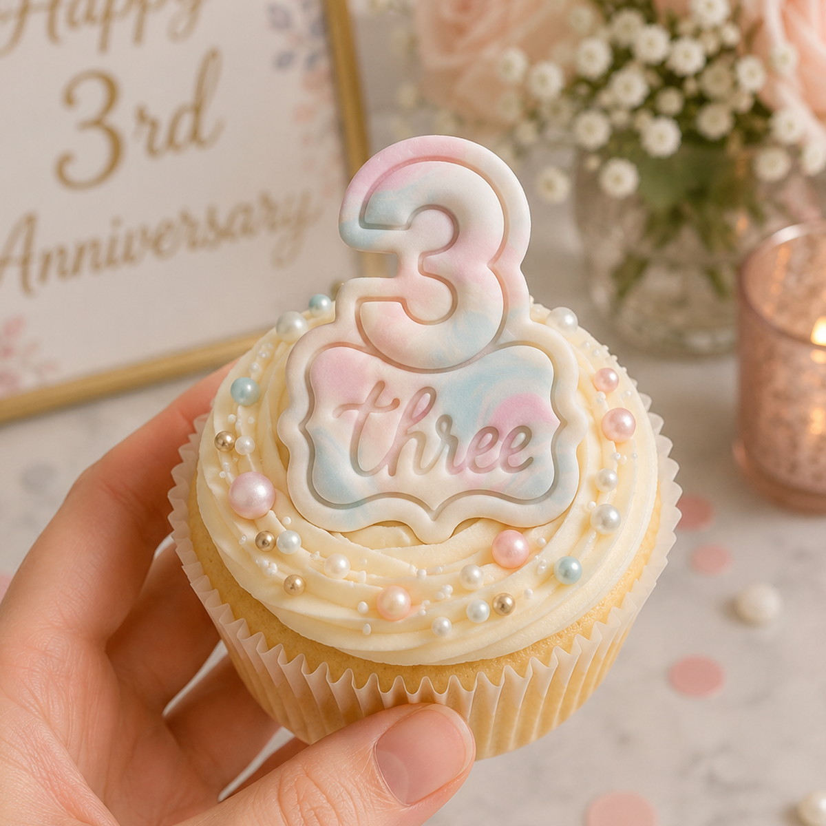 Number Three Mini Cookie Cutter & Stamp Set