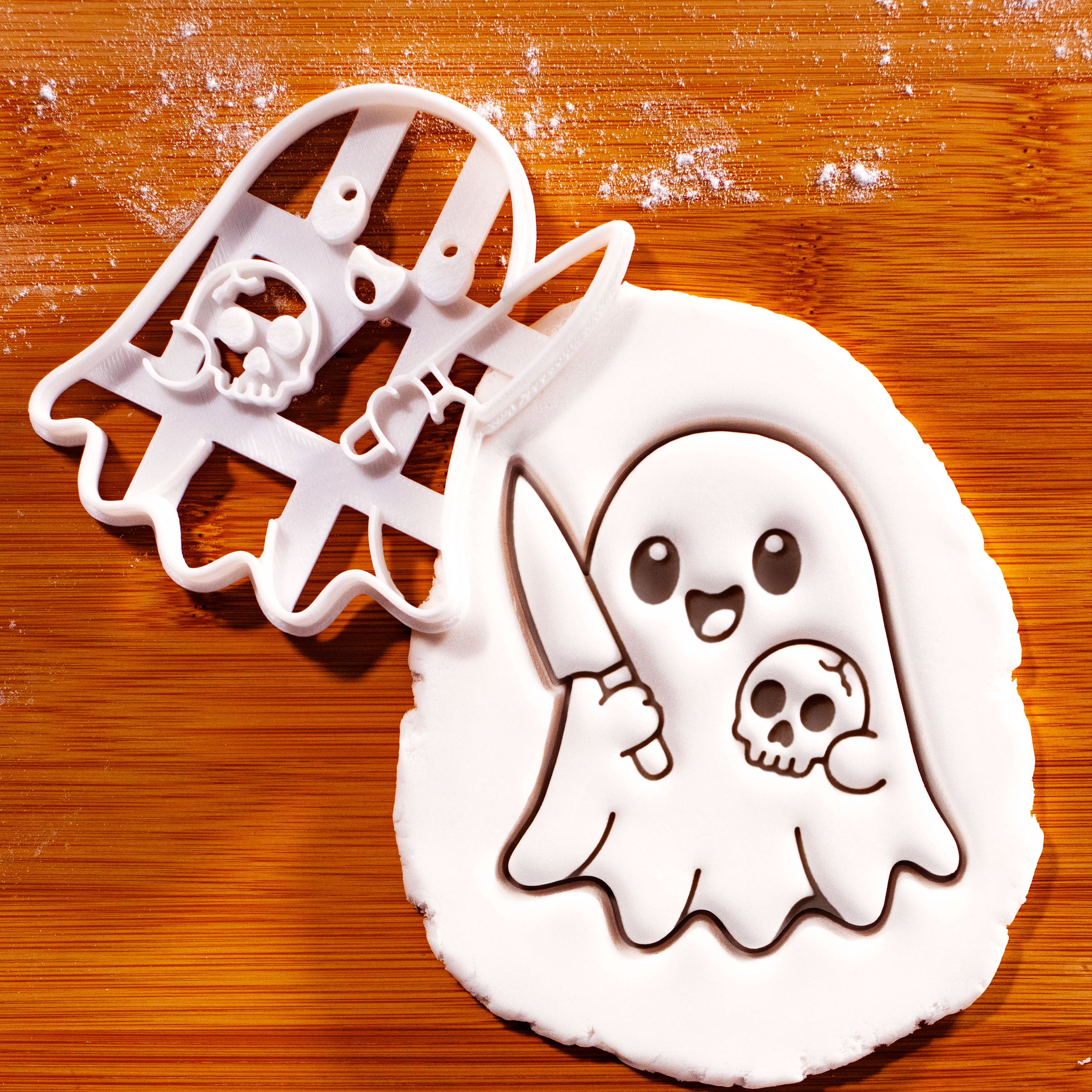 Mischievous Ghost with Skull Cookie Cutter