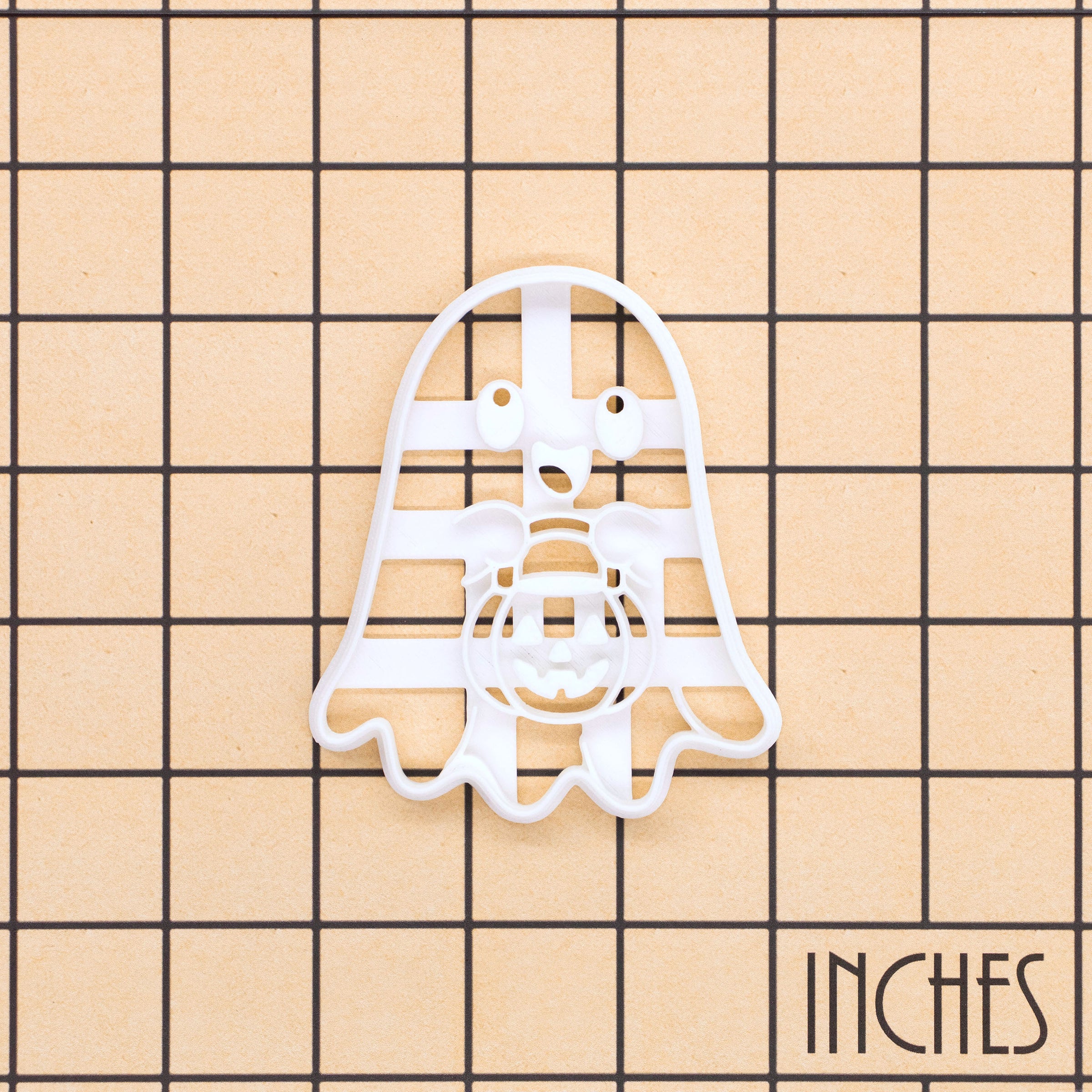 Ghost with Jack O Lantern Candy Bucket Cookie Cutter