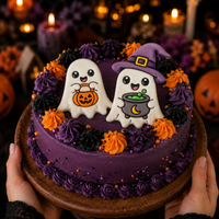 2 Ghost Cookie Cutters - Jack O Lantern & Witchy Ghost