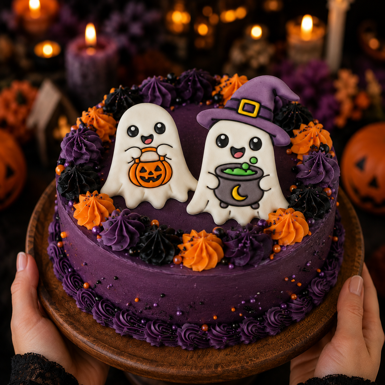 2 Ghost Cookie Cutters - Jack O Lantern & Witchy Ghost