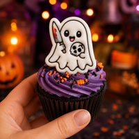 Mischievous Ghost Skull Mini Cookie Cutter & Stamp Set