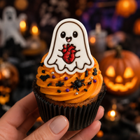 Ghost with Anatomical Heart Mini Cookie Cutter & Stamp Set