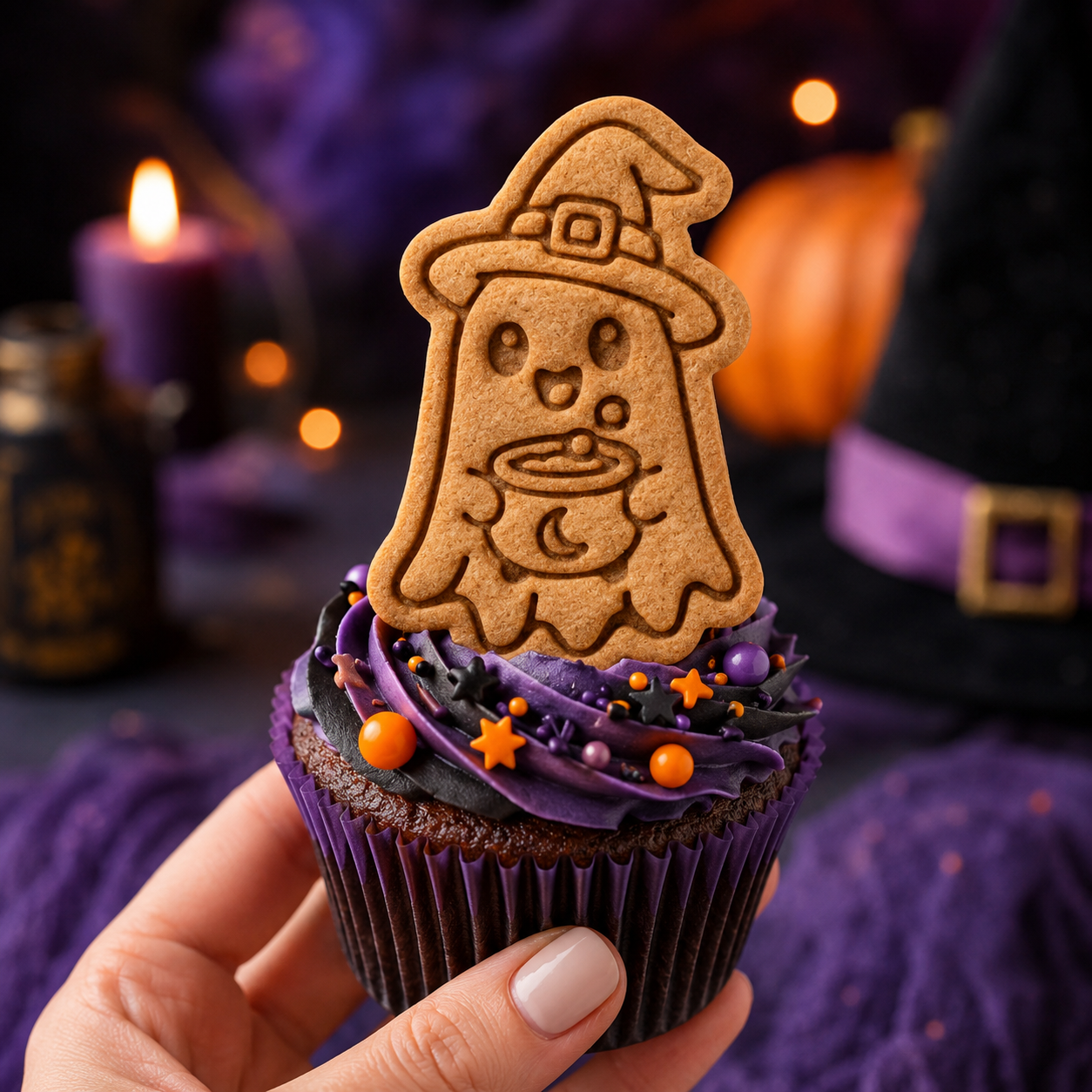 Witchy Ghost Mini Cookie Cutter & Stamp Set