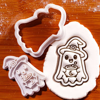 Witchy Ghost Mini Cookie Cutter & Stamp Set