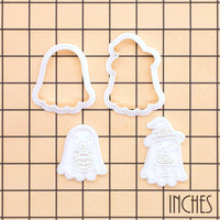 2 Mini Ghost Cookie Cutters & Stamps, Candy Bucket & Witchy Ghost