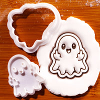 Rude Ghost Mini Cookie Cutter & Stamp Set