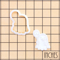 Halloween Ghost with Skull Balloon Mini Cookie Cutter & Stamp Set