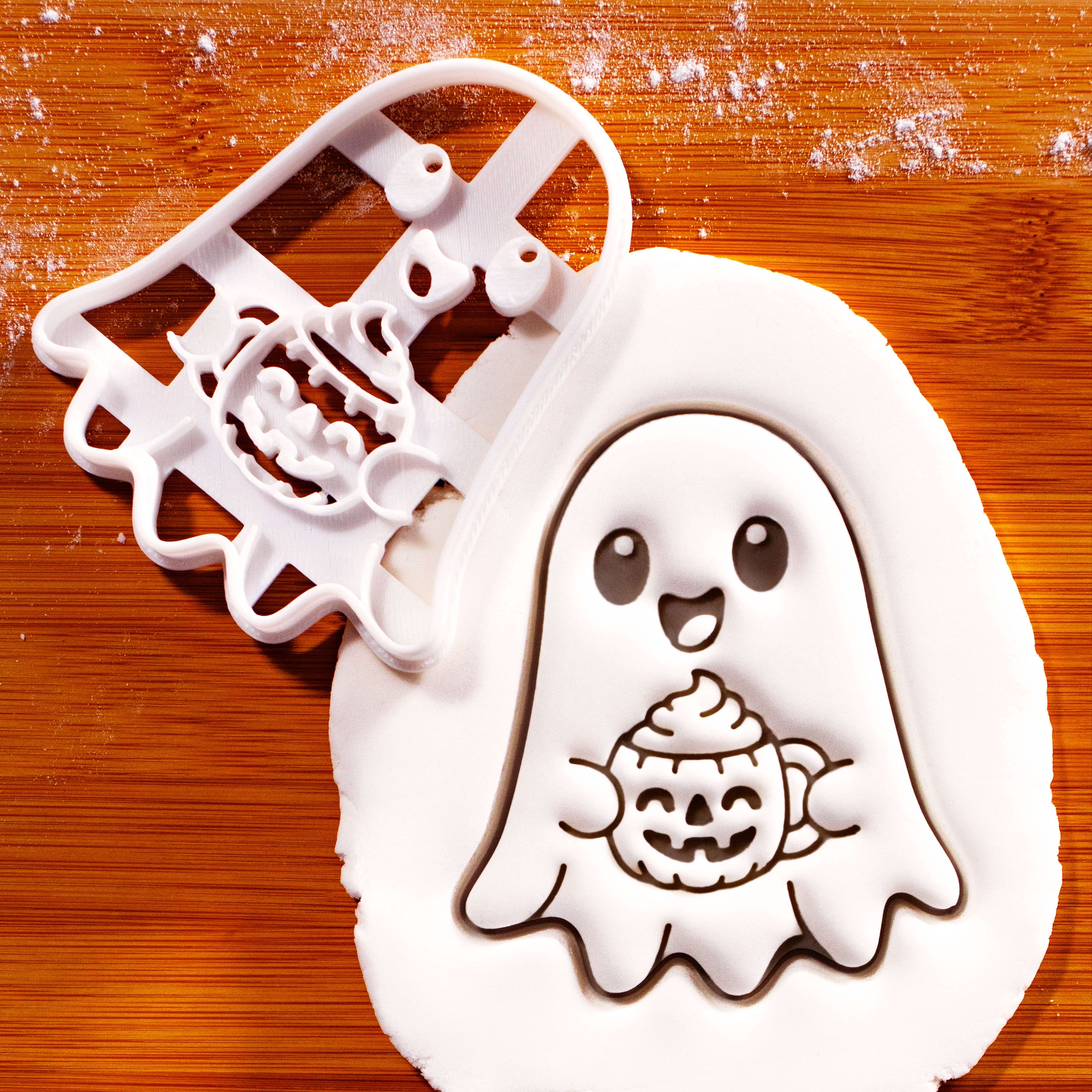 Ghost with Spiced Latte Cookie Cutter