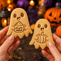2 Ghost Cookie Cutters - Spiced Latte & Pumpkin