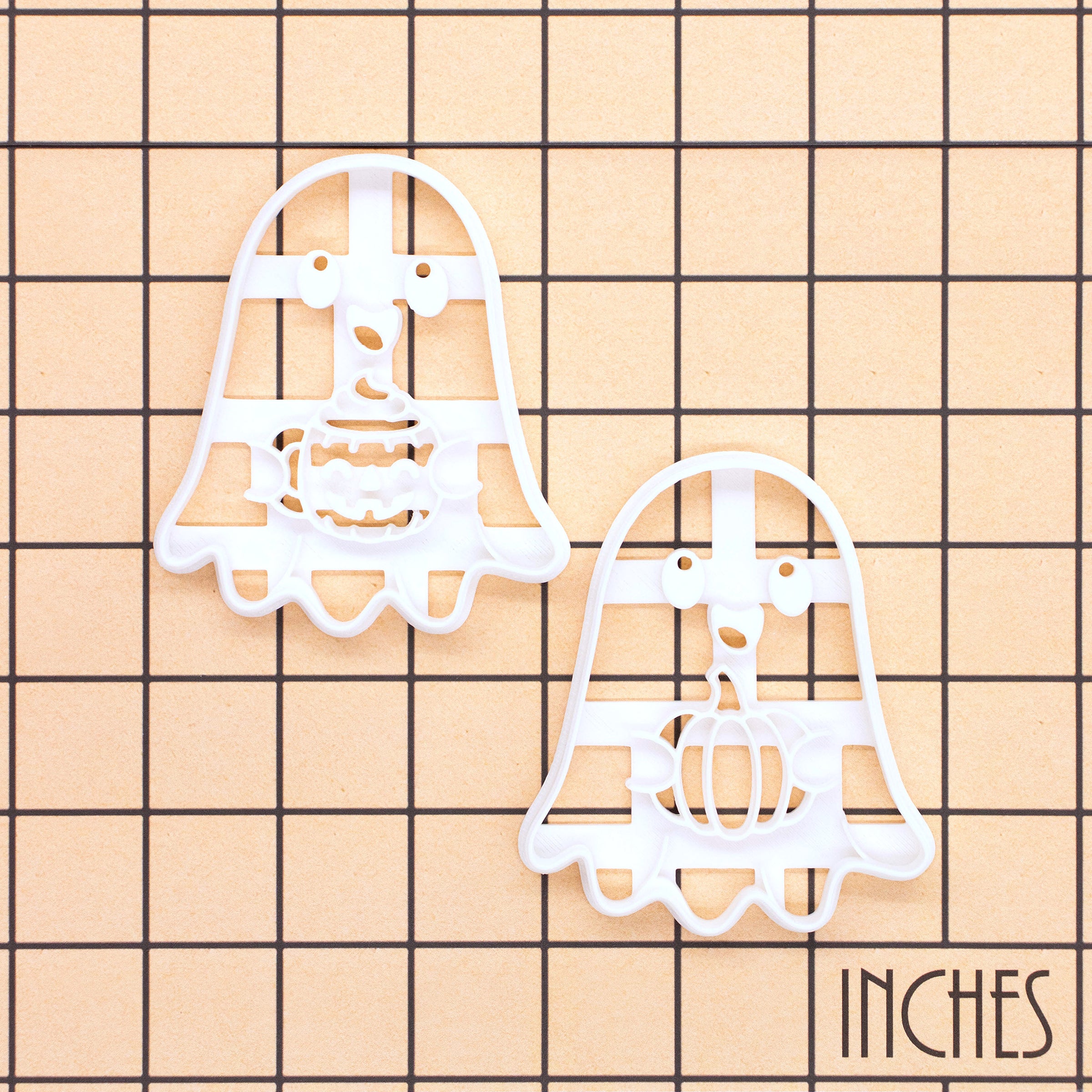2 Ghost Cookie Cutters - Spiced Latte & Pumpkin