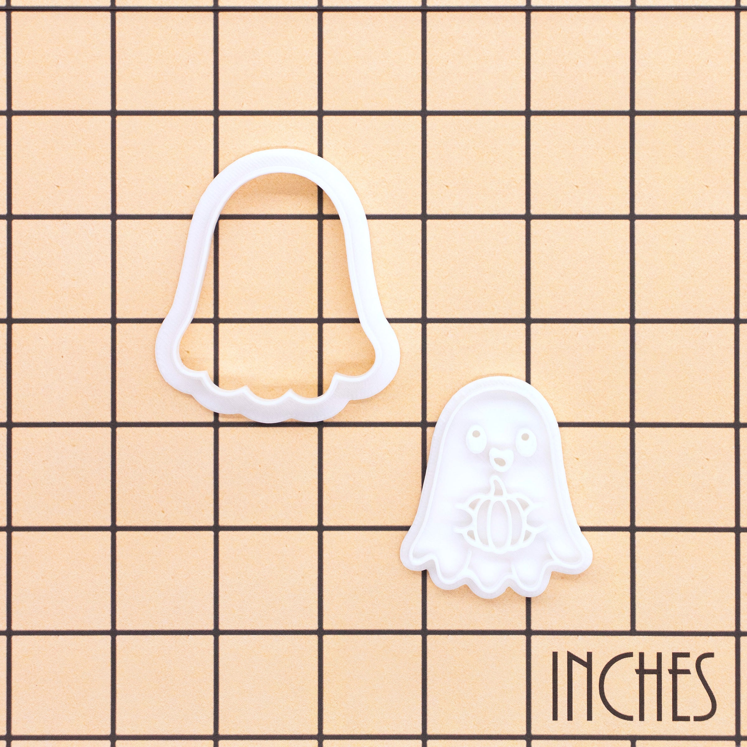Ghost with Pumpkin Mini Cookie Cutter & Stamp Set