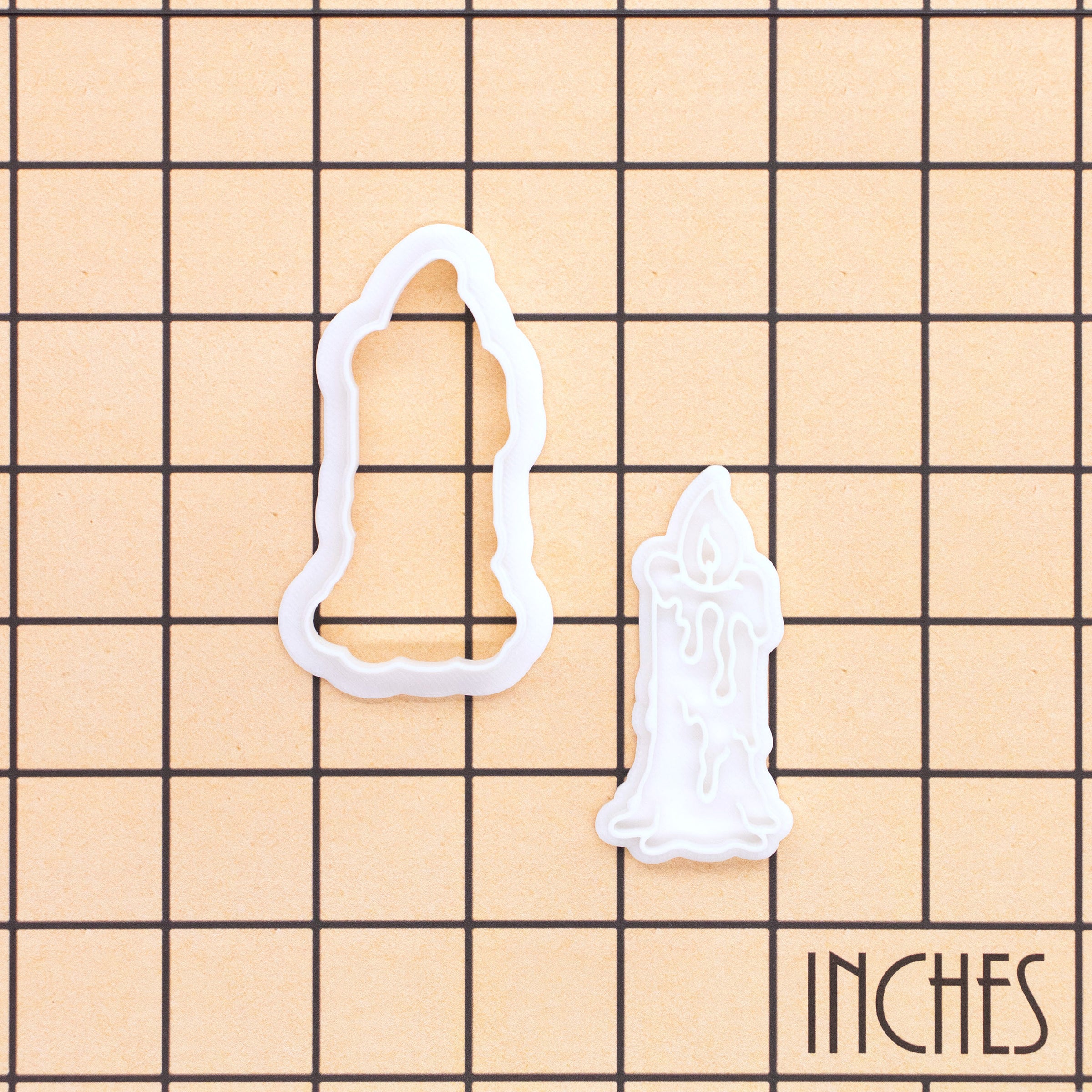 Witch Candle Mini Cookie Cutter & Stamp Set